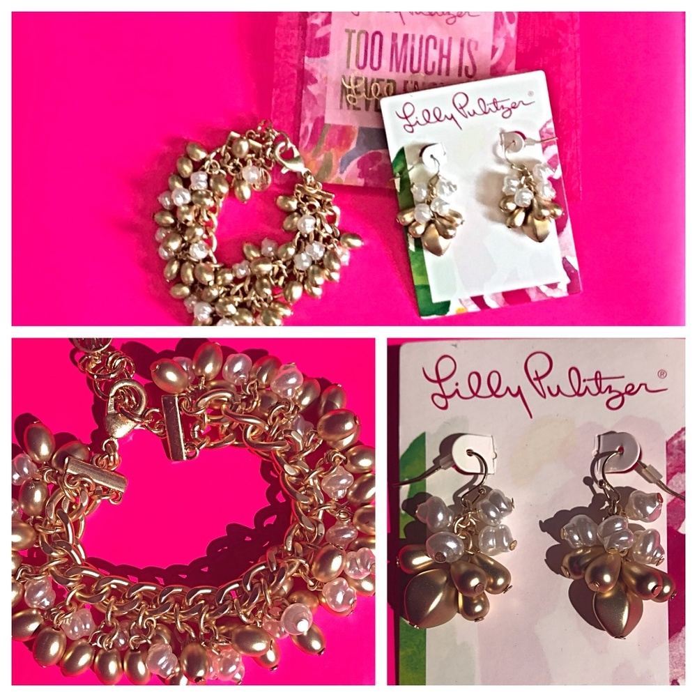 NWT Lilly Pulitzer Pearl and gold beaded bundle